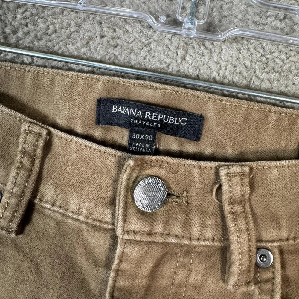 Banana Republic‎ Traveler Jeans Mens 30x28 Brown Slim Tapered Stretch Denim